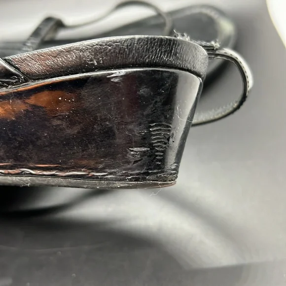 Prada Sport Black Patent Leather T-Strap Sandals size 8.5 - Picture 11 of 16